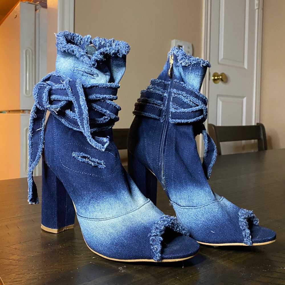 Design by Jacobies Denim Heels